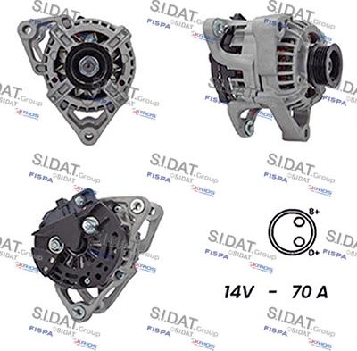 Sidat A12BH0111A2 - Генератор autocars.com.ua