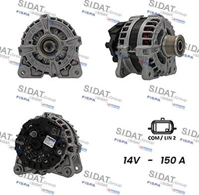 Sidat A12BH0173A2 - Генератор avtokuzovplus.com.ua