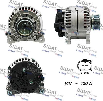 Sidat A12BH0186A2 - Генератор autocars.com.ua