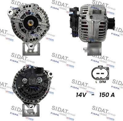 Sidat A12BH0273 - Генератор autocars.com.ua