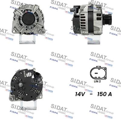 Sidat A12BH0276 - Генератор autocars.com.ua