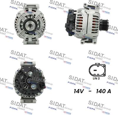 Sidat A12BH0377 - Генератор autocars.com.ua