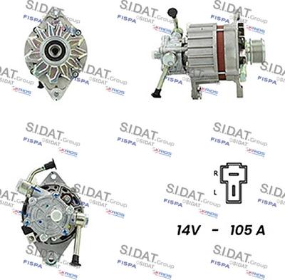 Sidat A12BH0535A2 - Генератор autocars.com.ua