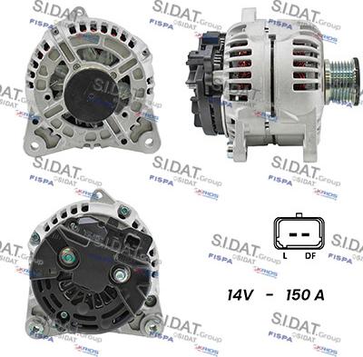 Sidat A12BH0577A2 - Генератор autocars.com.ua