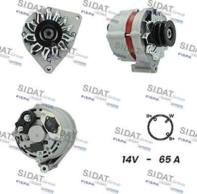 Sidat A12BH0598A2 - Генератор autocars.com.ua