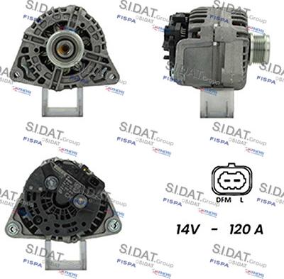 Sidat A12BH0646A2 - Генератор autocars.com.ua