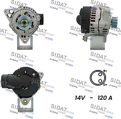 Sidat A12BH0736A2 - Генератор autocars.com.ua