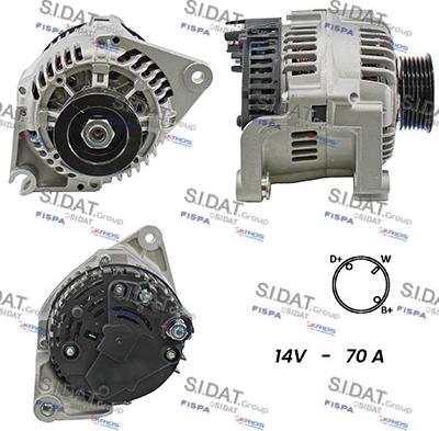 Sidat A12BH0799A2 - Генератор autocars.com.ua