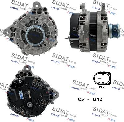 Sidat A12BH0880 - Генератор autocars.com.ua