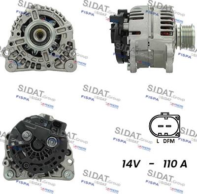 Sidat A12BH0883 - Генератор autocars.com.ua