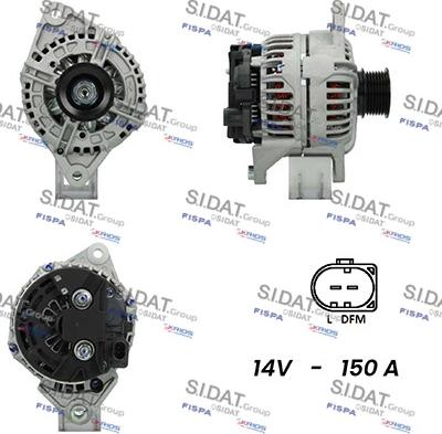 Sidat A12BH0918A2 - Генератор autocars.com.ua