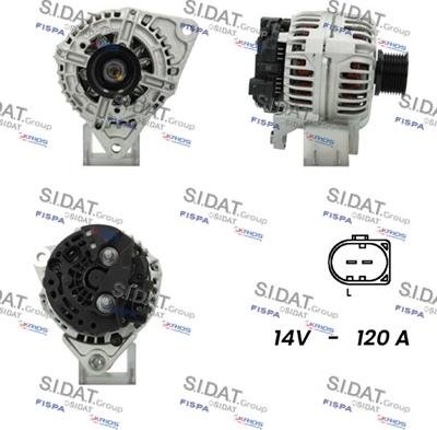 Sidat A12BH0921 - Генератор autocars.com.ua