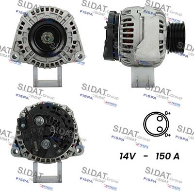 Sidat A12BH1066A2 - Генератор avtokuzovplus.com.ua