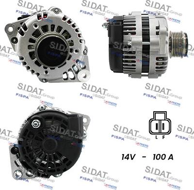 Sidat A12DR0162A2 - Генератор autocars.com.ua