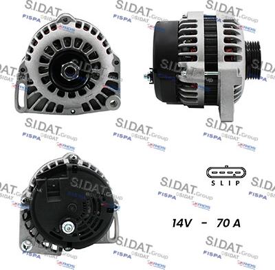 Sidat A12DR0198A2 - Генератор autocars.com.ua