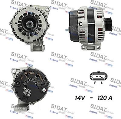 Sidat A12DR0392 - Генератор autocars.com.ua