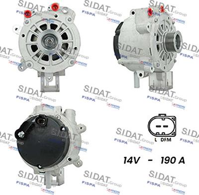 Sidat A12DR0904A2 - Генератор autocars.com.ua