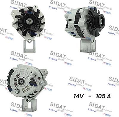 Sidat A12DR1101A2 - Генератор autocars.com.ua