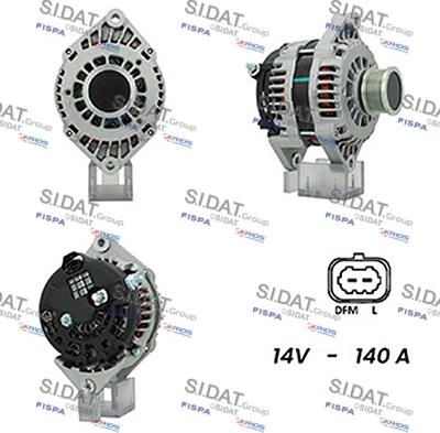 Sidat A12DR1108A2 - Генератор autocars.com.ua