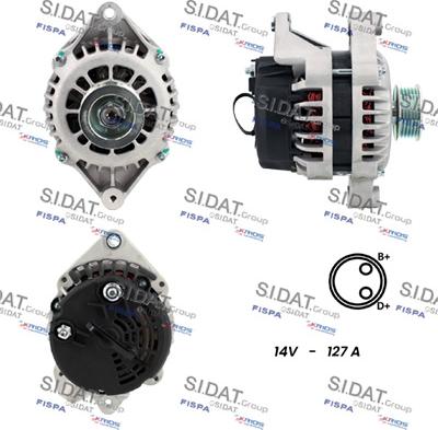 Sidat A12DR1134A2 - Генератор autocars.com.ua