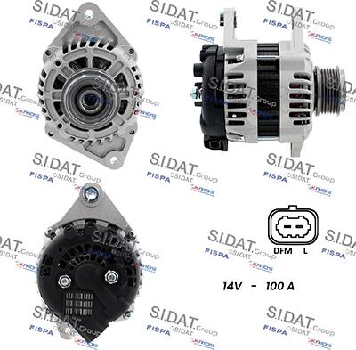 Sidat A12DR1135A2 - Генератор autocars.com.ua