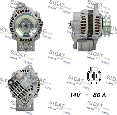 Sidat A12MH0164A2 - Генератор autocars.com.ua