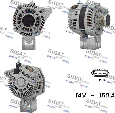 Sidat A12MH0656A2 - Генератор autocars.com.ua