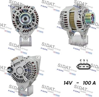 Sidat A12MH0700A2 - Генератор autocars.com.ua