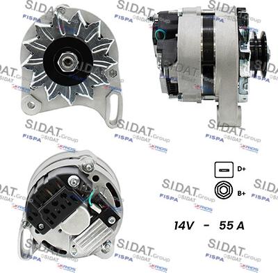 Sidat A12ML0265A2 - Генератор autocars.com.ua