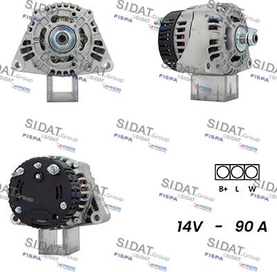 Sidat A12ML0287A2 - Генератор autocars.com.ua