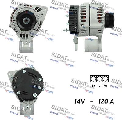 Sidat A12ML0318A2 - Генератор autocars.com.ua