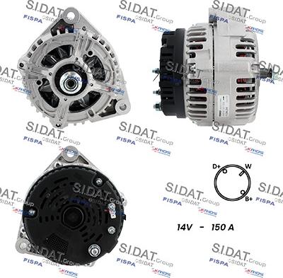 Sidat A12ML1438 - Генератор autocars.com.ua