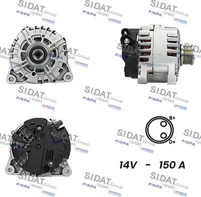 Sidat A12VA0076A2 - Генератор autodnr.net