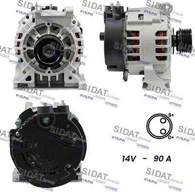 Sidat A12VA0083A2 - Генератор avtokuzovplus.com.ua