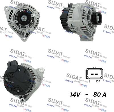 Sidat A12VA0182 - Генератор autocars.com.ua