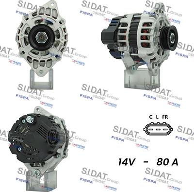 Sidat A12VA0363 - Генератор autocars.com.ua