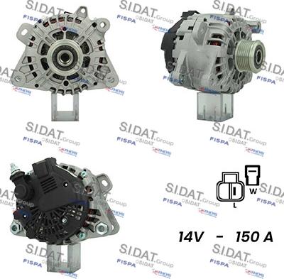 Sidat A12VA0678 - Генератор autocars.com.ua