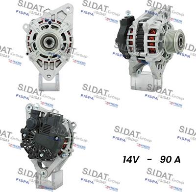 Sidat A12VA0689 - Генератор autocars.com.ua