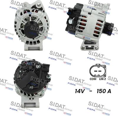 Sidat A12VA1094 - Генератор autocars.com.ua