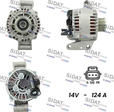 Sidat A12VS0338A2 - Генератор avtokuzovplus.com.ua