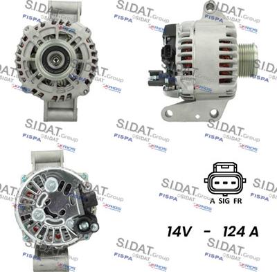 Sidat A12VS0338 - Генератор autocars.com.ua