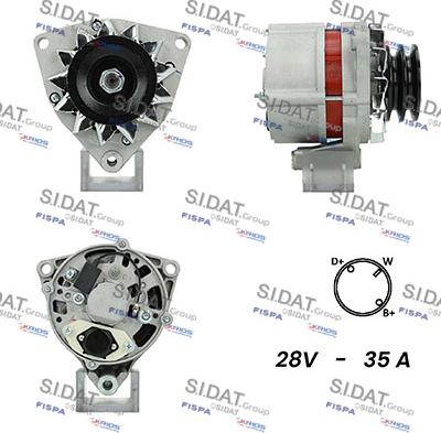 Sidat A24BH0003A2 - Генератор autocars.com.ua