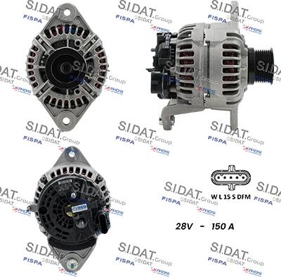 Sidat A24BH0008 - Генератор autocars.com.ua