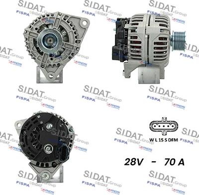 Sidat A24BH0025AS - Генератор autocars.com.ua