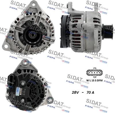 Sidat A24BH0025 - Генератор autocars.com.ua