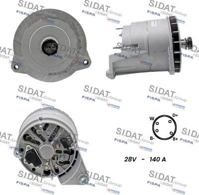 Sidat A24BH0033A2 - Генератор autocars.com.ua