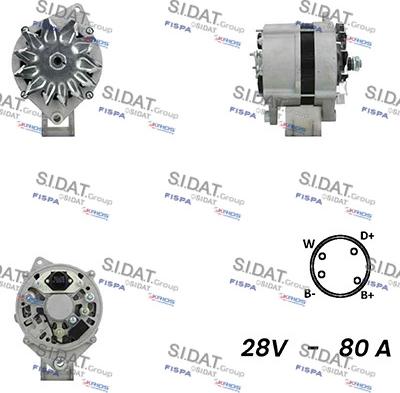 Sidat A24BH0061 - Генератор autocars.com.ua