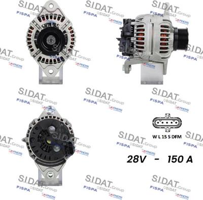 Sidat A24BH0091 - Генератор autocars.com.ua