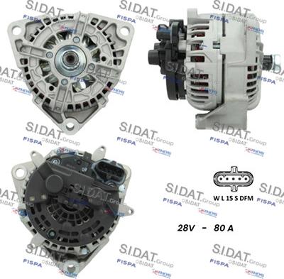 Sidat A24BH0093 - Генератор autocars.com.ua