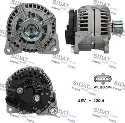 Sidat A24BH0096 - Генератор autocars.com.ua